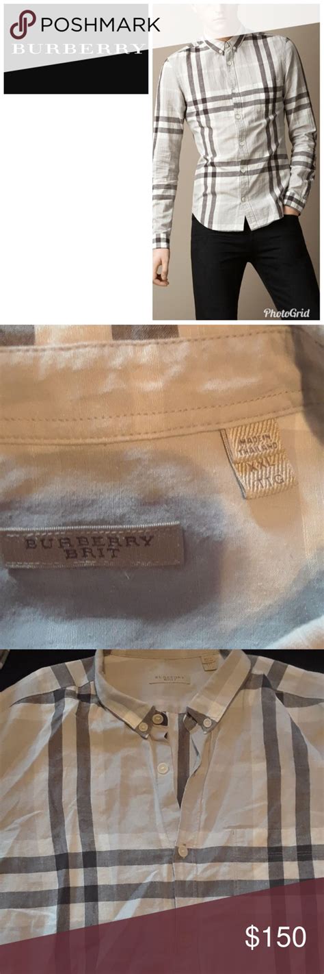 mens burberry shirt xxl